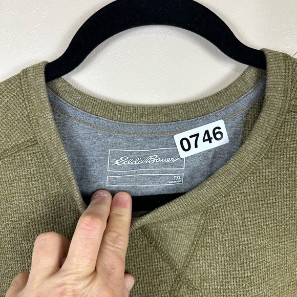 Eddie Bauer thermal. Green long sleeve. Size T X-Large - Picture 5 of 5